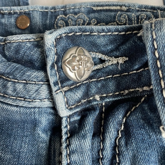 Miss Me 90s Skinny Bootcut Jeans Pocket Embroidery 💙🤍 - Picture 3 of 16